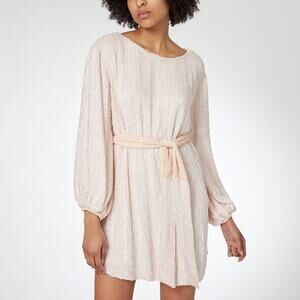 NWT Retrofete Grace Sequined Mini Dress Pearl Size Medium